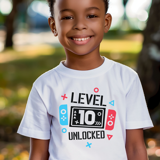 Level 10 Unlocked Birthday Shirt