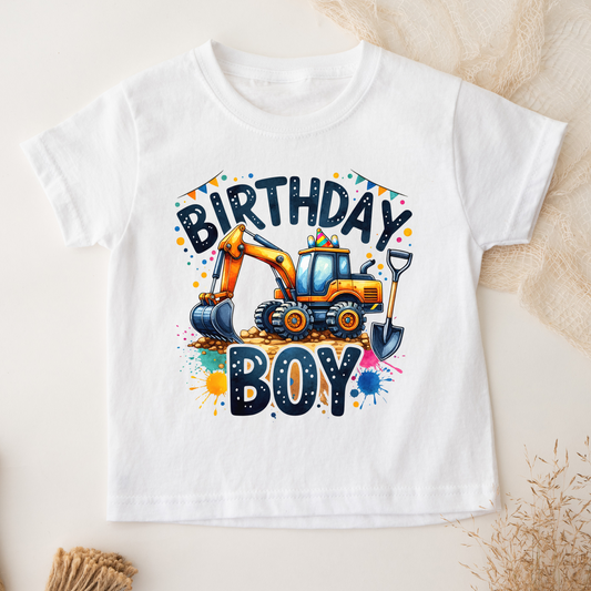 Birthday Boy Excavator Shirt