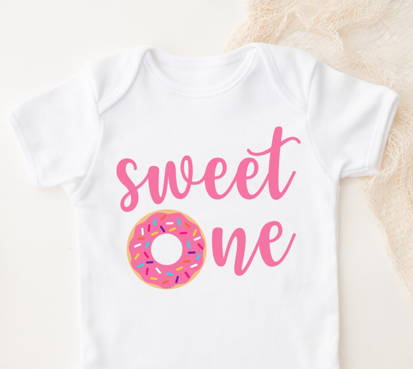 Sweet One Donut 1st Birthday Bodysuit
